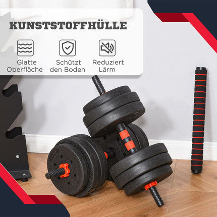 Reguliuojamo svorio hantelių rinkinys 25 kg, profesionalus svorių kilnojimas, hanteliai ir štanga, jėgos lavinimas namams, fitnesui