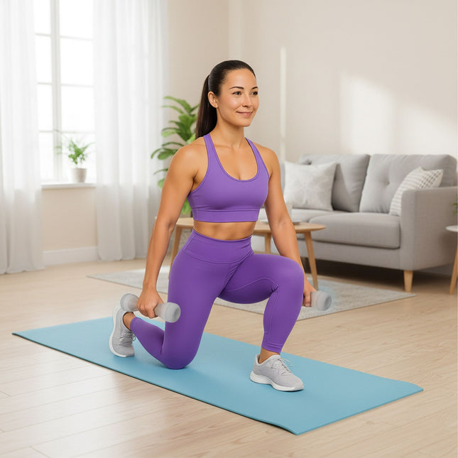 Reguliuojamų hantelių rinkinys, ergonomiška rankena, namų fitnesui