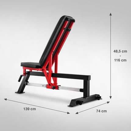 Reguliuojamas mankštos suoliukas, 6 padėtys, 250 kg keliamoji galia
