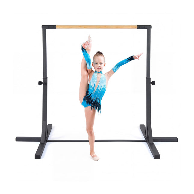 Reguliuojamas gimnastikos strypas vaikams, 85-145 cm, keliamoji galia 65 kg