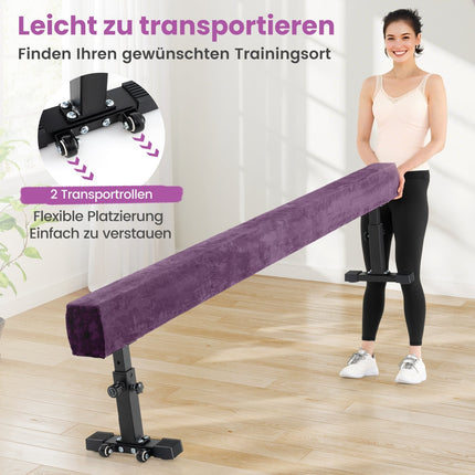 Reguliuojama gimnastikos sija, 226 cm, 3 aukščiai, violetinė