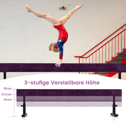 Reguliuojama gimnastikos sija, 226 cm, 3 aukščiai, violetinė