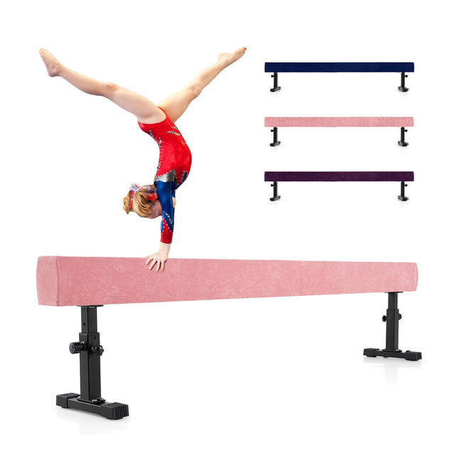 Reguliuojama gimnastikos sija, 226 cm, rožinė, 3 aukščiai