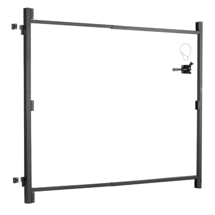 Adjustable Iron Gate Frame Kit, 36-60 In, Anti-Sag Latch