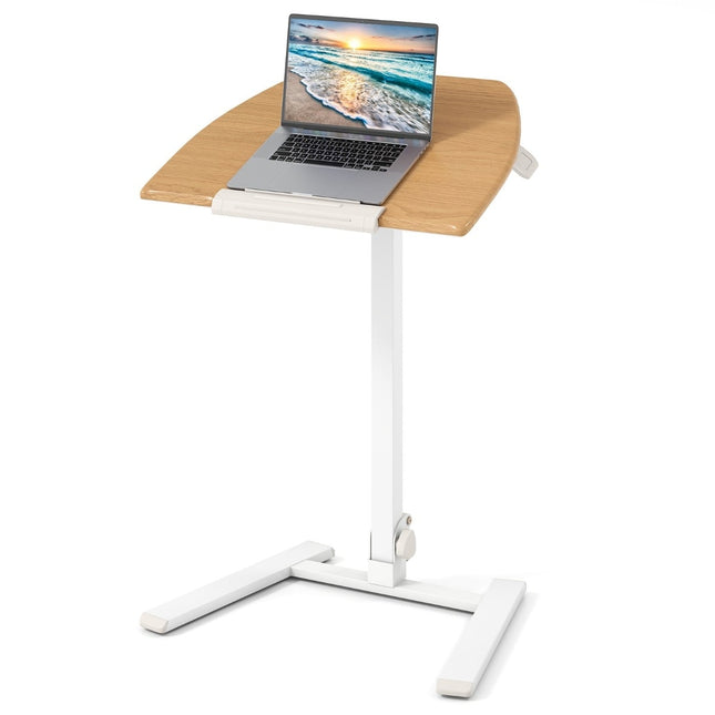 Adjustable Laptop Desk with Tilt Top & Wheels