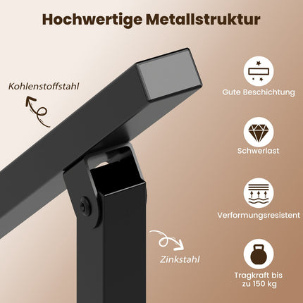 Reguliuojamas lauko laiptų turėklas, 104 cm, metalinis