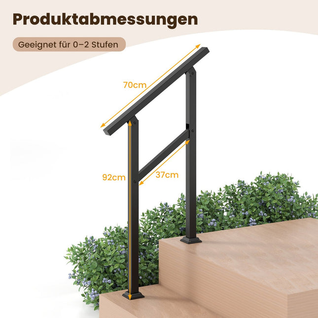 Reguliuojamas lauko laiptų turėklas, 70 cm, metalinis, 150 kg keliamoji galia
