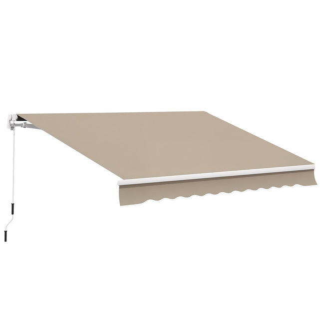 Reguliuojama terasos markizė, 3,95 x 3 m, smėlio spalvos, su alkūniniu mechanizmu