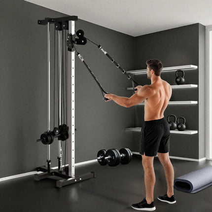 Reguliuojama jėgainė su dvigubu skriemuliu, 25-165 cm, juoda