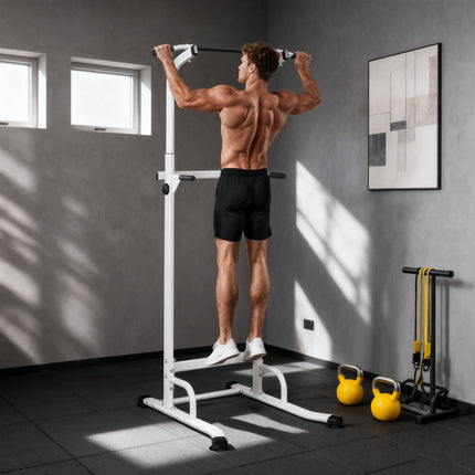 Reguliuojamas jėgos bokšto tipo pritūpimų stovas, 176,5–227 cm, keliamoji galia 120 kg