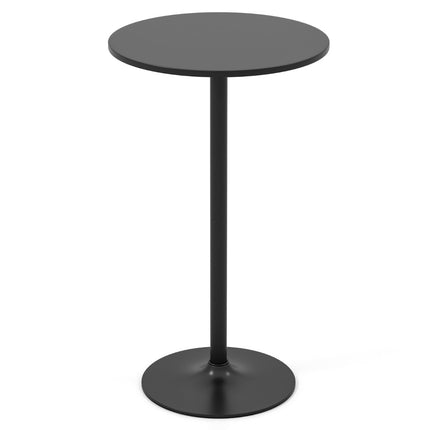 Reguliuojamas apvalus bistro stalas - 60 cm, juodas, 2 aukščiai