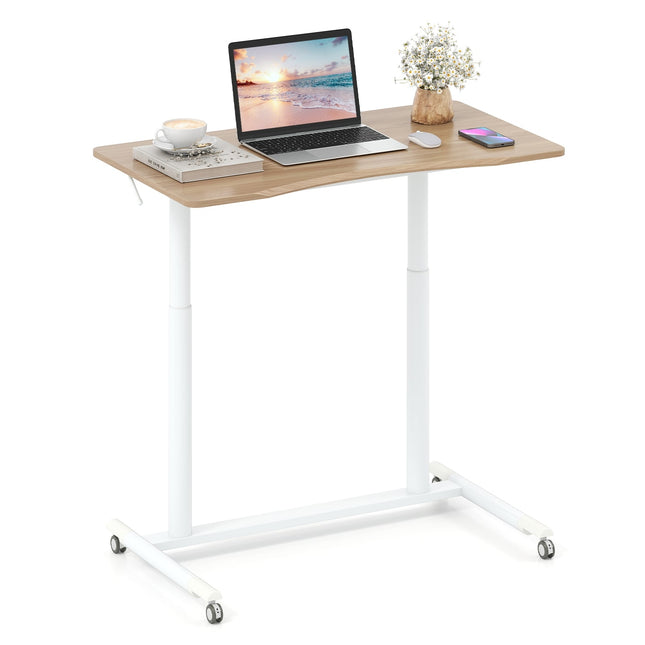 Reguliuojamo aukščio reguliuojamo aukščio stalas, C formos, 70-106 cm, mobilus