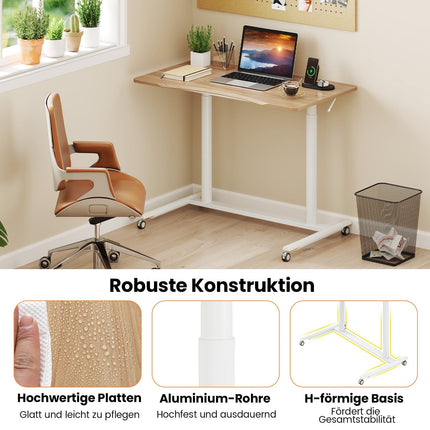 Reguliuojamo aukščio reguliuojamo aukščio stalas, C formos, 70-106 cm, mobilus