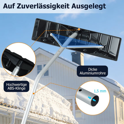 Reguliuojamas sniego grėblys su 62,5 cm ABS peiliu