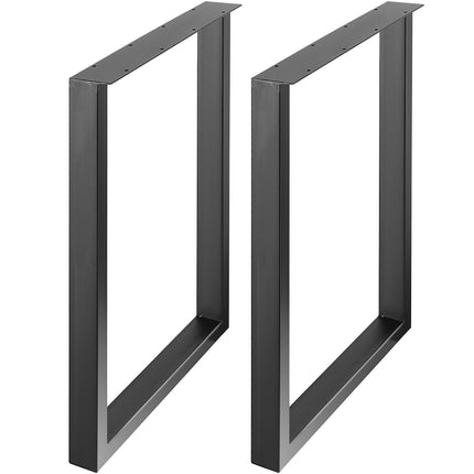 Adjustable Steel Table Legs, 28 Inch, Set of 2, Black