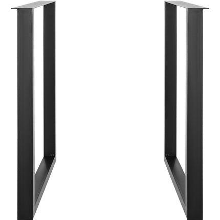 Adjustable Steel Table Legs, 28 Inch, Set of 2, Black