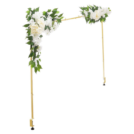Adjustable Table Arch Stand With Clamps, Gold 28–98 In
