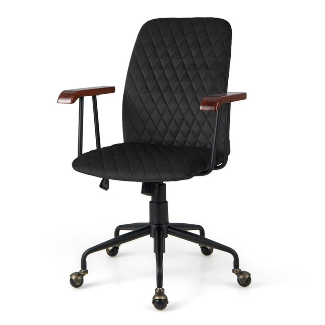 Reguliuojama aksominė biuro kėdė, ergonomiška, 150 kg keliamoji galia