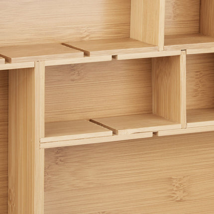 Adjustable bamboo drawer insert