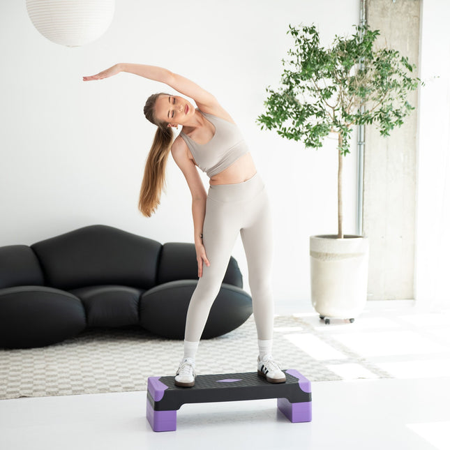 Aerobinio balanso laiptelių platforma, reguliuojamo aukščio