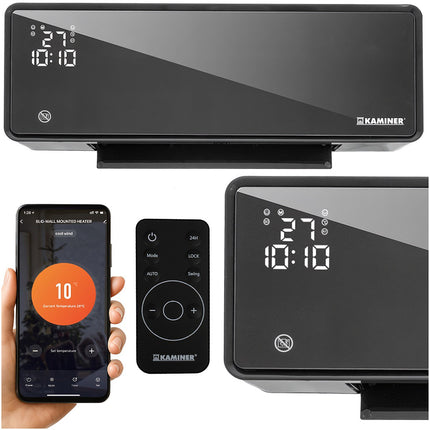 Oro užuolaidų šildytuvas, 2000 W, WiFi, nuotolinio valdymo pultas