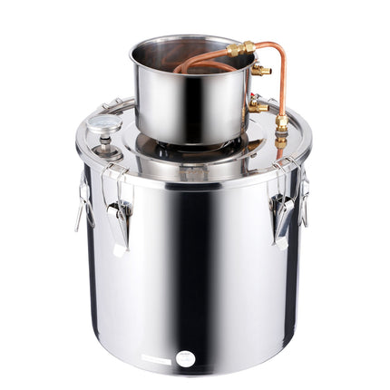 Alcohol Still 8 Gal 30 L, Copper Coil, Thermometer Pump