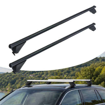 Aliuminio stogo skersiniai uždariems stogo skersiniams, juodi, 135 cm