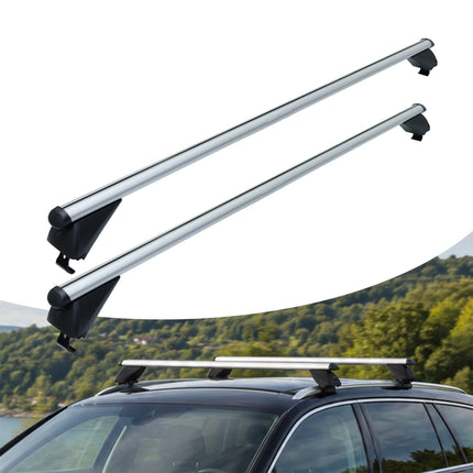 Aliuminio stogo skersiniai uždariems stogo skersiniams, sidabriniai, 124 cm