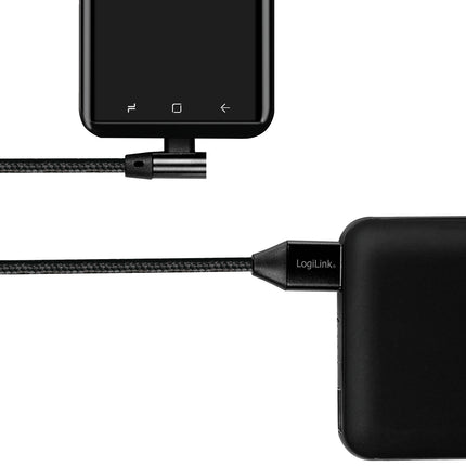 Angled USB-C cable USB 2.0 Max 15W 0.3m