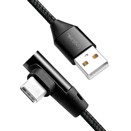 Angled USB-C cable USB 2.0 Max 3A 1m