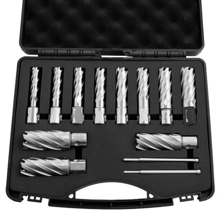 Annular Cutter Set, 13-Piece HSS, 2-Inch Cutting Depth