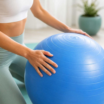 Anti-Burst Exercise Ball with Pump and Stopper, Max. 150 kg, Blue