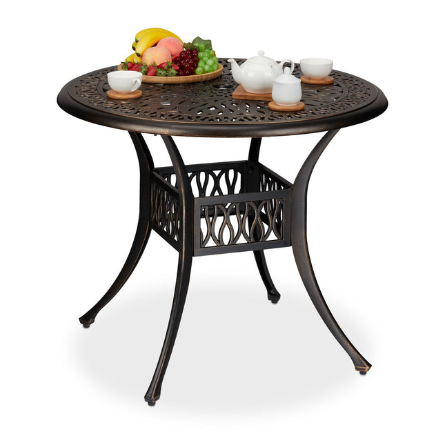 Antique Garden Table with Umbrella Hole