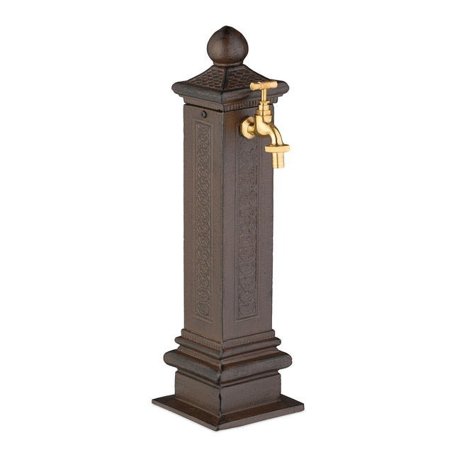 Antikvarinis metalinis kolonos fontanas, 47 cm
