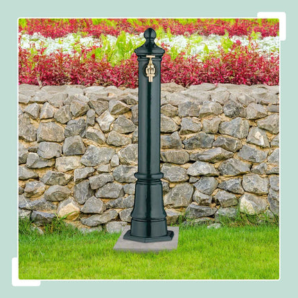 Antikvarinis metalinis sodo fontanas su čiaupu, 80 cm