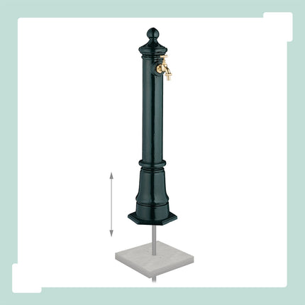 Antikvarinis metalinis sodo fontanas su čiaupu, 80 cm
