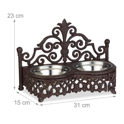 Antique-Style Dog Feeder Bar