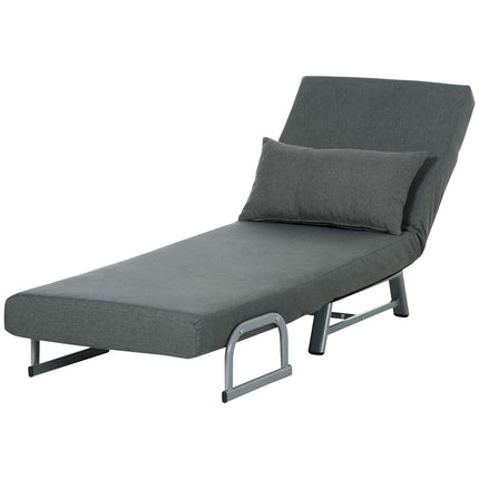 Fotelis, minkštas fotelis, transformuojamas į svečių lovą, ergonomiškas, tamsiai pilkas