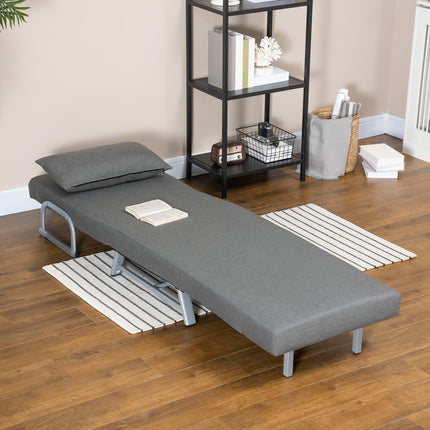 Fotelis, minkštas fotelis, transformuojamas į svečių lovą, ergonomiškas, tamsiai pilkas
