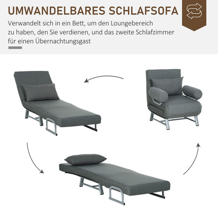 Fotelis, minkštas fotelis, transformuojamas į svečių lovą, ergonomiškas, tamsiai pilkas