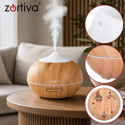 Aroma Diffuser Humidifier 400 ml with Remote Control, 8 LED Colours, Timer