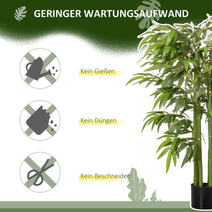 Artificial bamboo plant, 140 cm, 780 leaves, indoor decoration