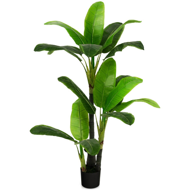 Dirbtinis bananmedis, 150 cm, 18 lapų, PEVA medžiaga