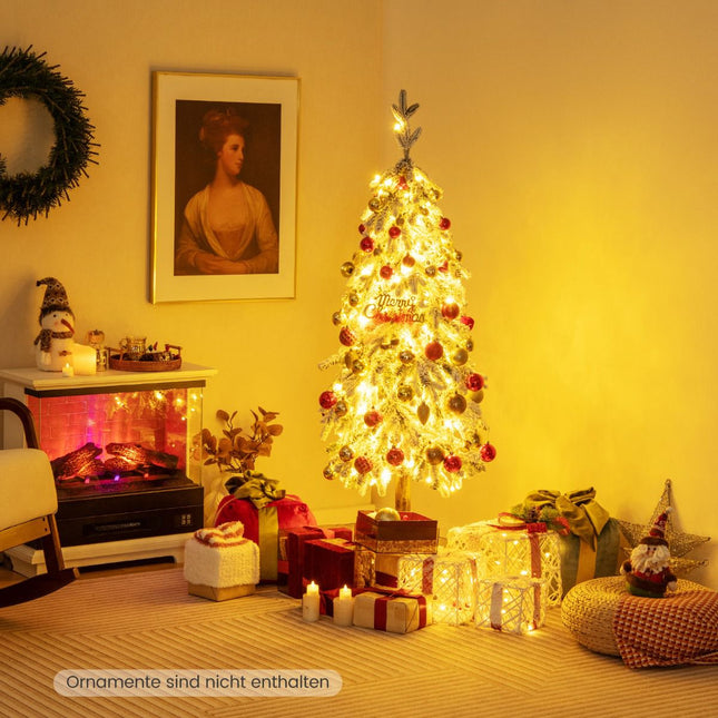 Dirbtinė Kalėdų eglutė 150 cm, pūkuotinė, 160 LED