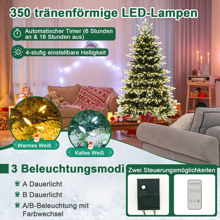 Dirbtinė Kalėdų eglutė 180 cm, 350 LED, su nuotoliniu stovu