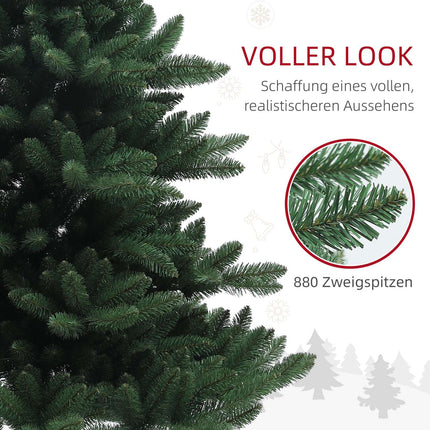 Artificial 180cm Christmas tree, 880 laces, flame retardant