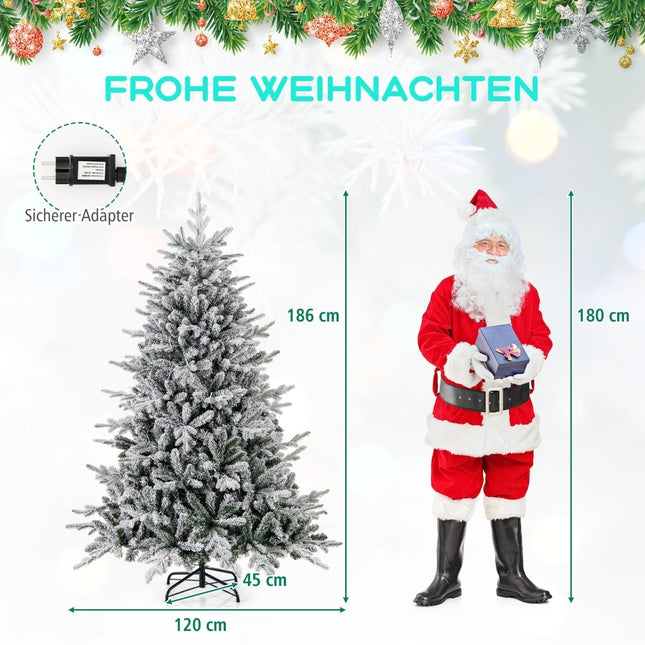 Dirbtinė Kalėdų eglutė, 186 cm, 260 LED lempučių, 8 režimai