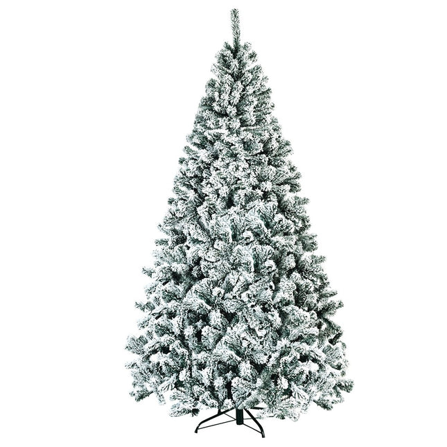 Dirbtinė Kalėdų eglutė, 225 cm, sniego spalvos, metalinis stovas