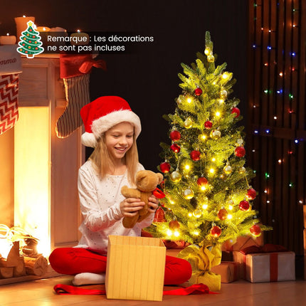 Dirbtinė Kalėdų eglutė 90 cm, 50 LED laikmatis, lininis pagrindas