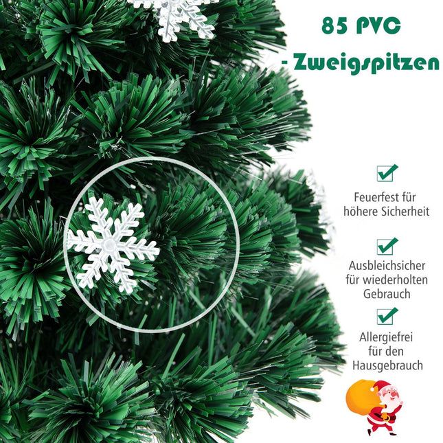 Dirbtinė Kalėdų eglutė 90 cm, šviesolaidis, 12 LED žvaigždžių